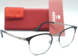 New Morel Oga 10154O NG01 Matte Black On Silver Eyeglasses Frame 50-20 France! - £145.22 GBP