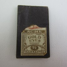 Antique Package Sewing Needles Acme Gold Eyes #3/9 Germany - £7.47 GBP