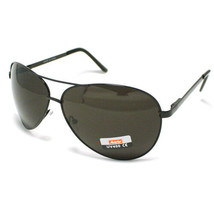 Men&#39;s Classic Cop Pilot Metal Aviator Fashion Sunglasses Black - $10.81