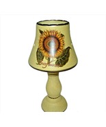 Sunflower Tealight Burner Lamp Shade 11&quot; High Vintage Crackle Look Garde... - €25,23 EUR