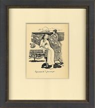 Original 1903 Paul Gauguin Line Block Print "à quoi penses tu? Je ne suis pas" - $248.81