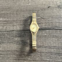 Vtg Citizen Watch Women 17mm Gold Tone Dial 5920-S52446 Stretch Band - $37.90 CAD