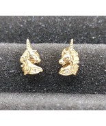 Vintage Children&#39;s Goldtone CZ Accent Unicorn Earrings - €8,51 EUR