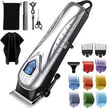 Hair Clippers for Men Cordless, 5 Hours Mens Hair Clippers for Hair, Silver - £35.37 GBP
