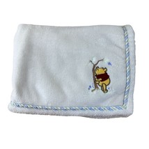 Disney Baby Classic Pooh Plush Baby Blanket 40&quot; x 28&quot; Cream Winnie the Pooh - £15.81 GBP