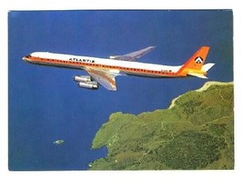 Atlantis Airlines DC-8 / 63 CF In Flight Postcard Unused - $24.82
