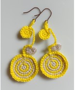 Crochet Swirl Round Shape Earrings / Crochet earrings / Handmade earrings - $16.55 CAD