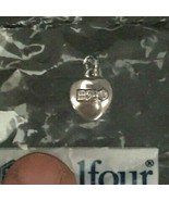 1985 NIP Vintage Beta Sigma Phi Sorority Charm Balfour Silver Heart - £6.95 GBP