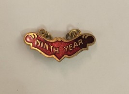 “Ninth Year” Ornate Miniature Plate Charm Vintage - $9.42