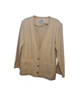 Vintage Russ Pale Butter Yellow Cardigan Sweater Grandpa Grandma Modest XL - $919.74 MXN