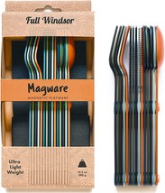 Portable And Reusable Metal Travel Flatware With A Case For Camping, Picnics, - £133.62 GBP