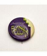 Vintage 1980&#39;s Chess King Flying Colors Pin Pin-back Button Purple - $6.60