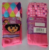 Nickelodeon DORA THE EXPLORER Girl&#39;s Argyle Print Character Tights, Fuchsia, 2-4 - £7.77 GBP