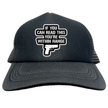 READ THIS WITHIN RANGE FUNNY Trucker Cap Foam Baseball Cap Hat Logo Mesh... - $15.83