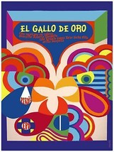 1101.Mexican movie Poster.Graphic Design.Gallo de Oro.Golden Rooster.Room Decor - £12.73 GBP+