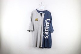 Vtg NASCAR Mens XL Faded Spell Out Lowes Racing Jimmie Johnson Half Zip T-Shirt - £35.10 GBP