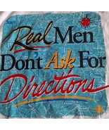 VTG Real Men Don&#39;t Ask For Directions White T-shirt Singe Stitch Men&#39;s S... - £14.05 GBP