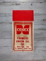 Vintage Cenex Farmers Union Oil Co Montana Dual Side Salt Pepper Shaker Pyramid - £10.66 GBP