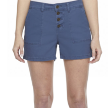 a.n.a. Women&#39;s Hi Rise 3.5&quot; Twill Cargo Shorts Size 18 Evening Blue Color New - £15.71 GBP