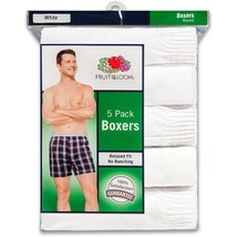 Men&#39;s Boxers S 5 pack White Fruit of the Loom Small 28-30 - £14.12 GBP
