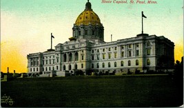 Cartolina D&#39;Epoca 1910&#39;s Stato Capitol Costruzione St.Paul Minnesota Non Usato - £5.94 GBP