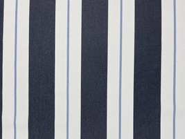 Ballard Design Relate Harbor Blue Sunbrella Stripe Outdoor Fabric By Yard 54&quot;W - £15.00 GBP