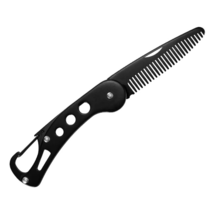 Jinzefa Stainless Steel Folding Beard Comb, Portable Multifunction anti Static C - £7.95 GBP