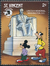 Saint Vincent. 1989. Disney Characters. Lincoln Memorial (MNH **) Stamp - £1.53 GBP