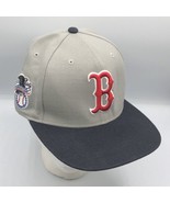 Boston Red Sox Snapback Baseball Hat with American League Logo Side Patc... - £15.85 GBP