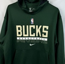 Nike Milwaukee Bucks Hoodie Dri-Fit Sweatshirt Men’s Large NBA Basketball Swoosh - £34.70 GBP