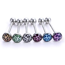 6pcs/set Stainless Steel Tongue Piercing set Langue Piercing Tongue Stud Ring Ba - £7.91 GBP