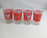 4 Miller Lite Beer Glasses Kansas City Chiefs Red Friday 50 yrs 6in - $29.09