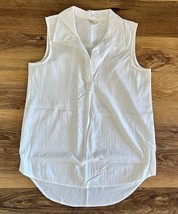 Style &amp; Co Womens Sleeveless Bright White  Popover Top  Size S EUC - $18.81