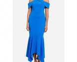 Xscape Evening Cold Shoulder Handkerchief Hem Scuba Crepe Gown Size 12 - $150.48