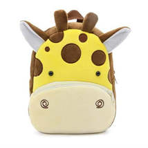 Anykidz 3D Dark Brown Giraffe Kids School Backpack Cute Cartoon Animal Style Chi - £32.87 GBP