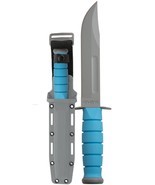 KaBar USSF Space-Bar Fixed Knife 7&quot; Gray 1095 Cro-Van Steel Blade Rubber... - $124.90