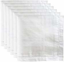 Men&#39;s Handkerchiefs White Hanky, XXL King Size, 100% Cotton X Set Of 12 - £18.90 GBP