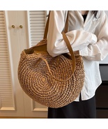 Tote Handwoven Straw Shoulder handbags Paris Avant One shoulder Handmade... - $60.36