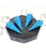 4Pcs Wholesale Natural Blue Turquoise Quartz Crystal Energy Pendulum Nec... - $725.27 MXN