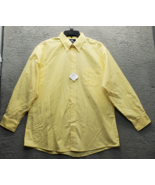 Stafford Wrinkle Free Dress Shirt Mens 17.5 Yellow Athletic Oxford Butto... - $454.26 MXN