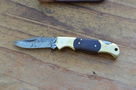 damascus custom made folding pocket knife From The Eagle Collection m9541 - £31.14 GBP