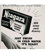 1956 Niagara Instant Laundry Starch Advertisement Soap Detergent DWPP24 - $369.57 MXN