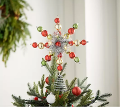 Mr Christmas 10” Silver Tinsel Snowflake Ball Ornament Table/Tree Topper... - $519.98 MXN