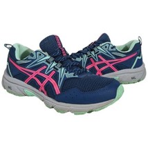 Asics Womens Gel Venture 8 1012B231 Blue Pink Running Shoes Sneakers Size 7 - $39.99