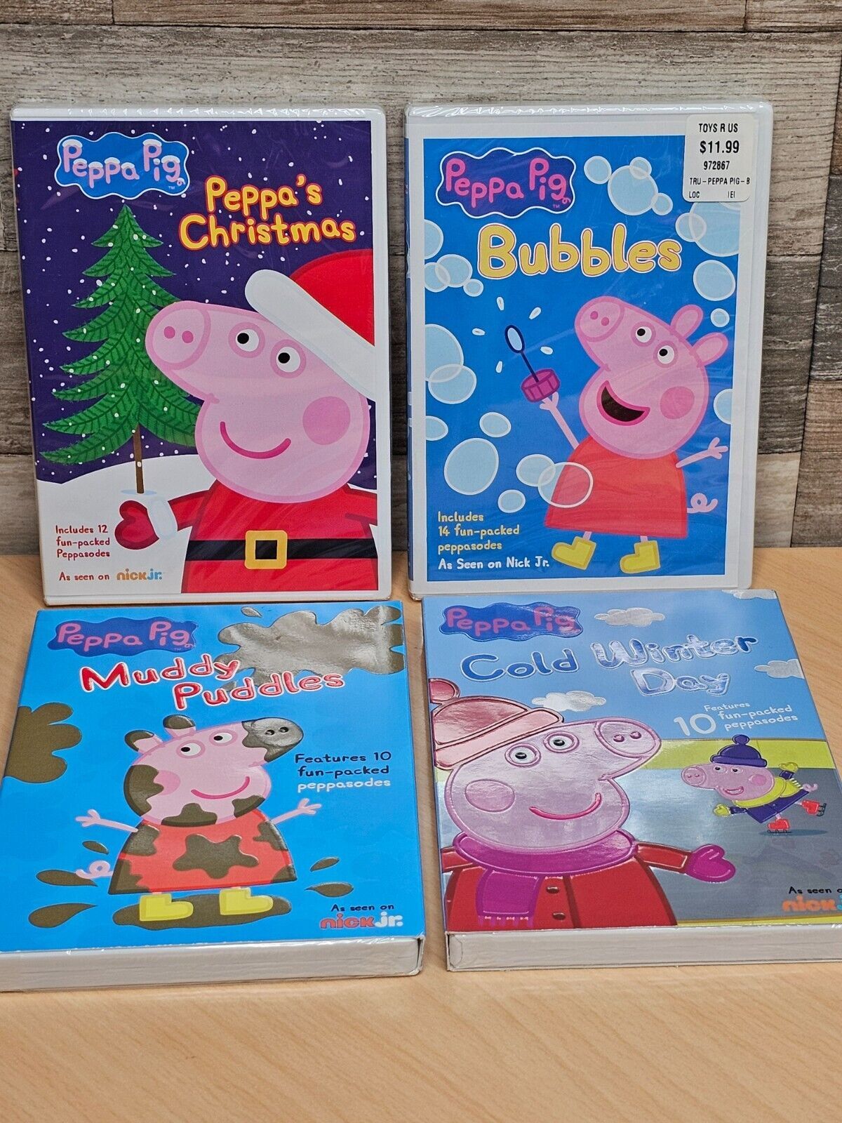 Primary image for Peppa Pig Sealed DVD Lot: Chrismas, Bubbles, Muddy Puddles, & Cold Winter Day!
