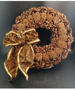 Artisan Pinecone Wreath, Rustic Decor Thanksgiving 14&quot; Diameter EUC - $88.15 CAD