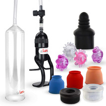 LeLuv Penis Vacuum Pump EasyOp Zgrip | 3 Sizes, Black, Clear, Septum, 4 Rings - £31.31 GBP