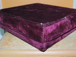 Victorian Mohair Jewelry Case/ Box 6.5&quot; The La Reine Ensemble maroon ant... - $621.17 MXN