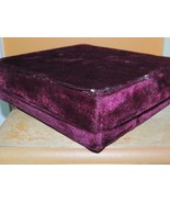 Victorian Mohair Jewelry Case/ Box 6.5&quot; The La Reine Ensemble maroon ant... - $626.26 MXN