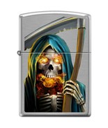 Zippo Lighter - Grim Reaper Brushed Chrome - 853944 - £21.55 GBP